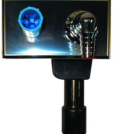HL405 - Waschgeräte-UP-Siphon DN40/50 mit integriertem Wasseranschluss - 180x100mm