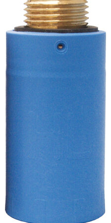 HL42B.MS - Baustopfen mit Messinggewinde 1/2", blau