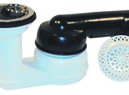 HL514 - Brausetassensiphon DN40/50x6/4" waagrecht mit Kugelgelenk, Ventilteller 6/4", Haarfangsieb HL526 und Ventilstopfen