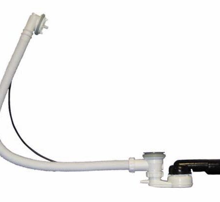 HL555N.L.0 - BDW-Ab-und Überlaufgarnitur 6/4 Zoll mit Kugelgelenksiphon DN50/40 inkl. Schlauchanschluss 8-13mm sowie Bowdenzug 80cm, ohne Sichtteile
