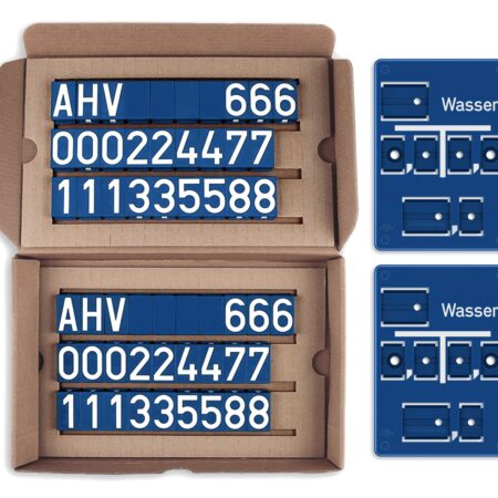 100x140 Set Wasser Form C blau 2 Schilder + Feldermaterial, FP-System