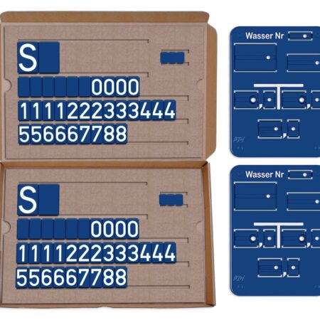 140x200 Set Wasser Form B blau 2 Schilder + Feldermaterial, FP-System