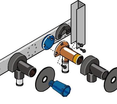 GE Huter Montageelem. AP-Armaturen Mepla AnWinkel, Trockenb.,Vor-und Inwand