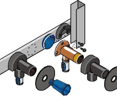 GE Huter Montageelem. AP-Arm. FlowFit16 Traverse, Trockenbau/Vor- und Inwand
