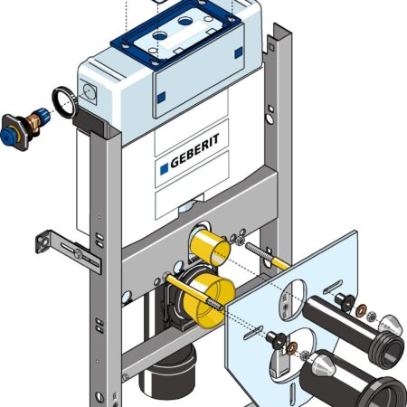 GE Huter Montageelement WWC Omega H82 fuer Massiv-und Trockenbau, Bet. v. oben