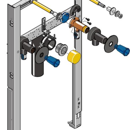 GE Huter Montageelement WT f Einlocharm. FF20, Massiv-u Trockenb,Vor- u Inwand
