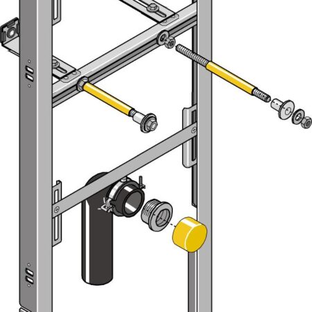 GE Huter Montageelement WT AP-Wandarm. f. Massiv-und Trockenbau, Vor- u Inwand