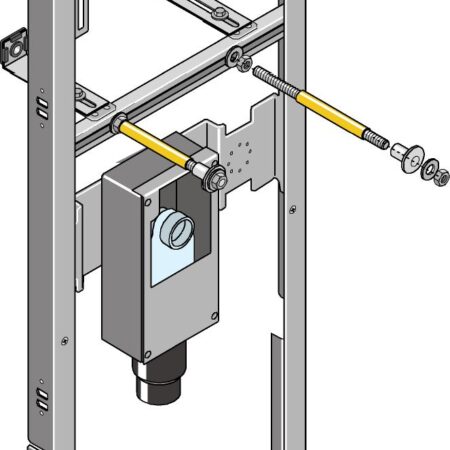 GE Huter Montageelement WT f UP-Siphon Einl- od WArm, Massiv/Trbau, Vor u Inw,