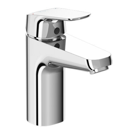 Ideal Standard Waschtischarmatur Ceraflex, 5 l/min., mit Ablaufgarnitur, Ausladung 110mm, Chrom