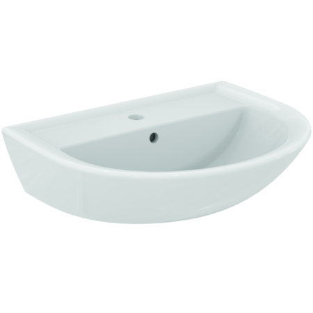 Ideal Standard Waschtisch Eurovit, 1 Hahnloch, mit Überlauf, 600x470x160mm, Weiß