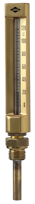 Maschinenthermometer Fig. 42 NG 110x63 mm G 1/2"A gerade 0-120C