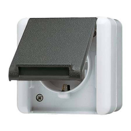 SCHUKO®-Steckdose, 16 A 250 V ~, senkrec ht, IP 44, WG 800