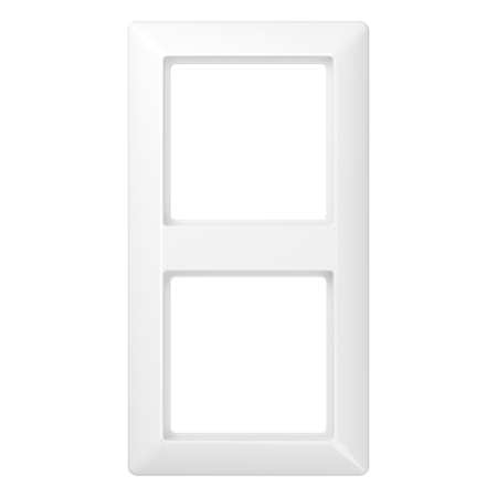 Rahmen 2fach, AS 500, IP 44, Duroplast, alpinweiß, senkrechte und waagerechte Mo