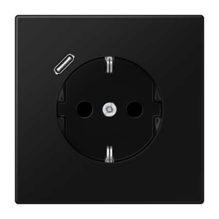 SCHUKO®-Steckdose, 16 A 250 V ~, mit USB -Ladegerät, 1 x Typ C, Safety Plus, Seri