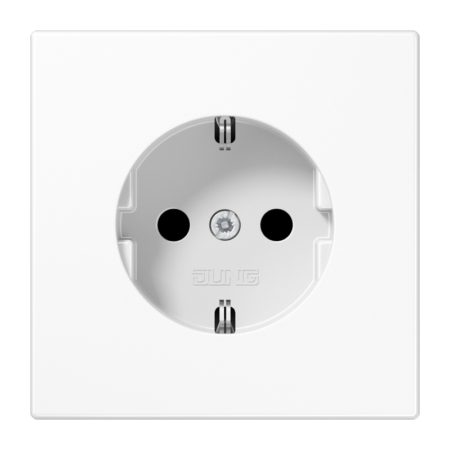 SCHUKO®-Steckdose, 16 A 250 V ~, Safety Plus, Duroplast, Serie LS, alpinweiß