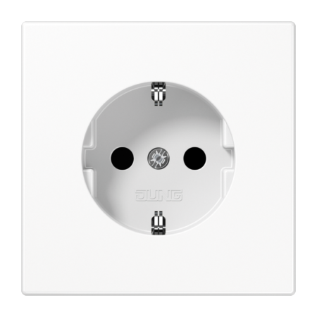 SCHUKO®-Steckdose, 16 A 250 V ~, Duropla st, Serie LS, alpinweiß