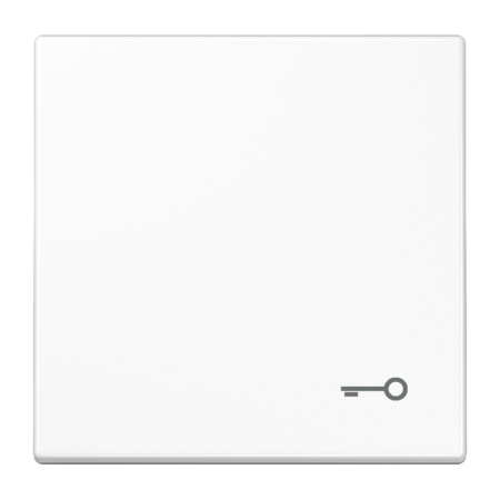 Wippe 1fach, Symbol Tür, Duroplast, Seri e LS, alpinweiß