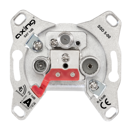3-Loch Universal-SAT/BK-Einzeldose, 1,0 dB