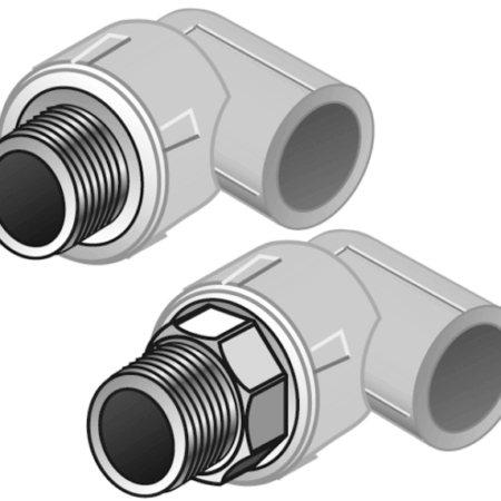 KE21 KELEN PP-RCT Übergangswinkel 90° mit AG 32x1"S