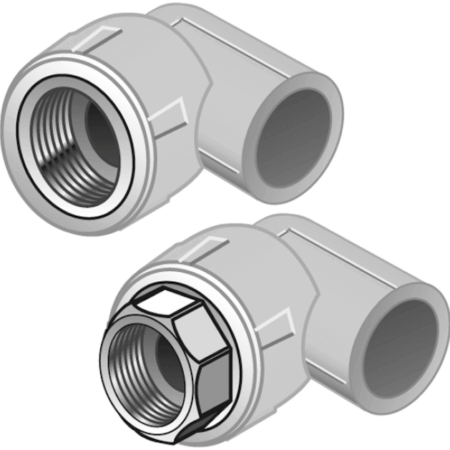KE23 KELEN PP-RCT Übergangswinkel 90° mit IG 25x1/2"