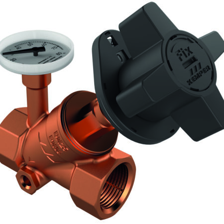 KEMPER MULTI-FIX-PLUS Regulierventil, manuell, m. Entlst., m. Therm., IG, DN15