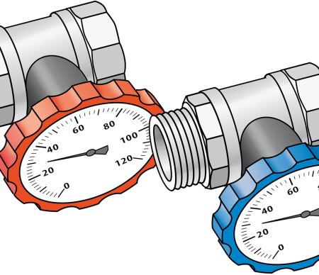 KM593T KELOX Anschlusskugelhahn mit Thermometer 6/4" gerade SET