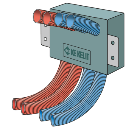 KM597P4 KELOX UP-Isolierwandeinbausatz Ventil-HK 4-f.