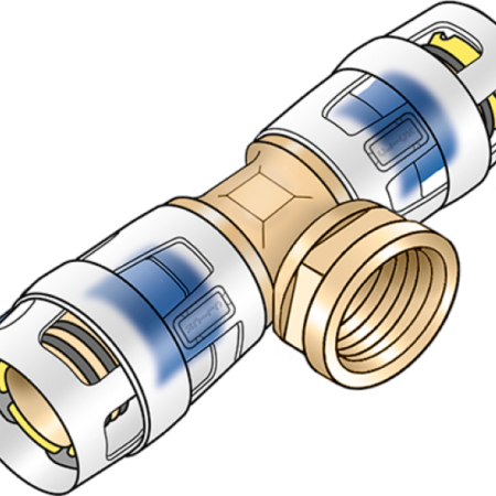 KMP447X KELOX PROTEC CLIX T-Stück mit Abgang IG 16x1/2"