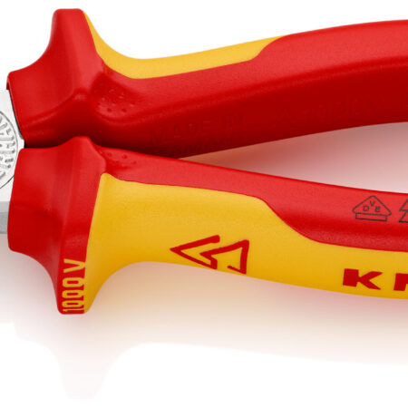 KNIPEX 03 06 180 Kombizange isoliert mit Mehrkomponenten-Hüllen, VDE-geprüft verchromt 180 mm