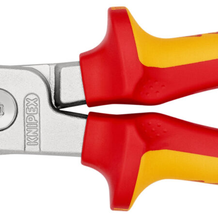KNIPEX 13 86 200 Elektro-Installationszange isoliert mit Mehrkomponenten-Hüllen, VDE-geprüft verchromt 200 mm