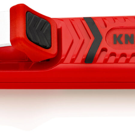 KNIPEX 16 20 165 SB Abmantelungswerkzeug mit Schleppklinge schlagfestes Kunststoffgehäuse 165 mm
