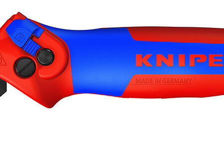 KNIPEX 16 50 145 SB Abmantelungsmesser mit Gleitschuh und Ratschenfunktion 146 mm
