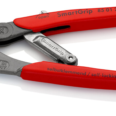 KNIPEX 85 01 250 SmartGrip® Wasserpumpenzange mit automatischer Einstellung mit Kunststoff-Hüllen grau atramentiert 250 mm