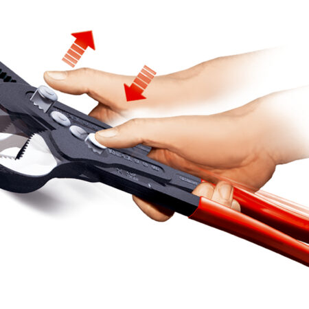 KNIPEX 87 01 560 Cobra® XXL Rohr- und Wasserpumpenzange mit rutschhemmendem Kunststoff überzogen grau atramentiert 560 mm