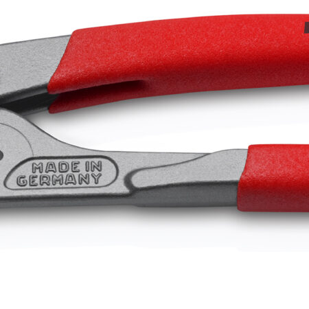 KNIPEX 87 51 250 Cobra® ES Wasserpumpenzange extra-schlank mit rutschhemmendem Kunststoff überzogen grau atramentiert 250 mm