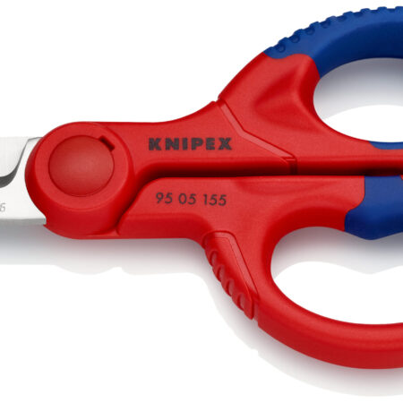 KNIPEX 95 05 155 SB Elektrikerscheren mit Mehrkomponenten-Hüllen, glasfaserverstärkt 155 mm (SB-Karte/Blister)