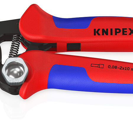 KNIPEX 97 53 14 SB Selbsteinstellende Crimpzange für Aderendhülsen mit Seiteneinführung mit Mehrkomponenten-Hüllen brüniert 180 mm (SB-Karte/Blister)