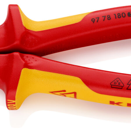 KNIPEX 97 78 180 Crimpzange für Aderendhülsen isoliert mit Mehrkomponenten-Hüllen, VDE-geprüft 180 mm