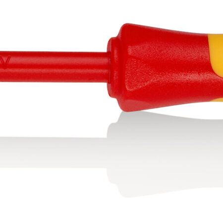 KNIPEX 98 20 30 Schraubendreher für Schlitzschrauben isolierender Mehrkomponenten-Griff, VDE-geprüft brüniert 202 mm