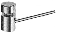 KP Seifenspender, für Waschtischeinbau, 1 l-Flasche, Messing poliert verchromt, Auslauf nicht schwenkbar, Ausladung 140 mm