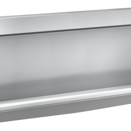 KP Reihenurinal, CAMPUS, Edelstahl V2A, 2400x515x235 mm, Siebablauf mittig, Spülwasserbedarf 0,15 l/sm, mit verdecktem Spülrohr