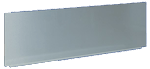 KP Rückwand, SIRIUS, Edelstahl, 500x210x12 mm, aufsteckbar, Materialstärke 1 mm, mit Befestigungslasche