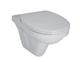 Wand-WC 8.2015.0 Tiefspüler, ohne Spülrand + abnehmbarer WC-Sitz mit Absenkautomatik 8.9115.1.000.000.1 + Montageband