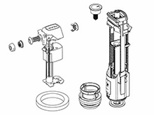 LF Innengarnitur 89405.8 Anschl. seitl. TWICO II 2-Mengenspülung
