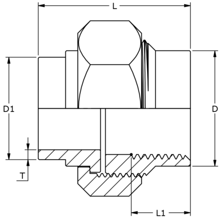 Nords Schweisskupplung LR-131S Wkst.1.4404 / 316L(1.4436) 21.3x1.6 mm