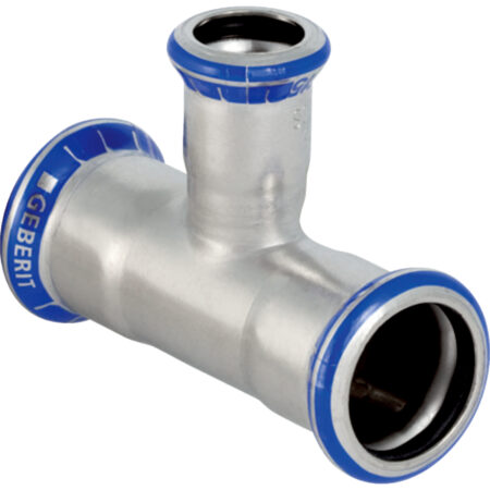 GE Mapress Edelstahl T-Stk. mit red. Abgang d18 x 15 x 18mm
