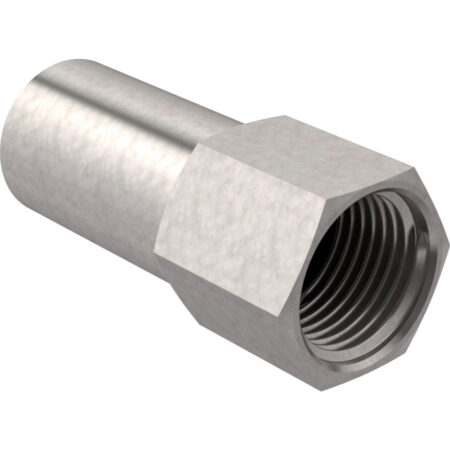 GE Mapress Edelstahl Uebergang mit Einschubende d22mm x Rp1/2, L5,8cm