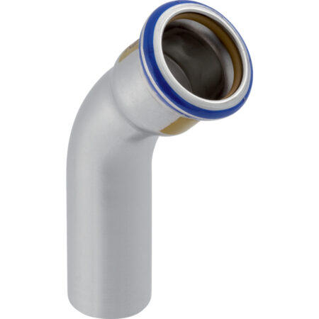 GE Mapress Edelstahl Gas Bogen mit Einschubende 45 Gr. d18mm