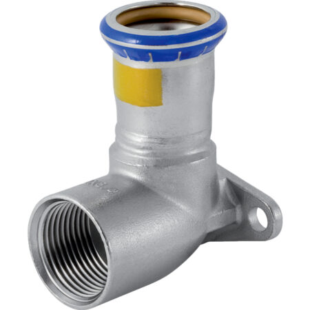 GE Mapress Edelstahl Gas Anschlusswinkel 90 Gr. d22mm x Rp3/4