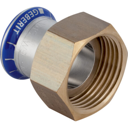GE Mapress Edelstahl Uebergang mit UeWM aus Messing d54mm x G2 3/8